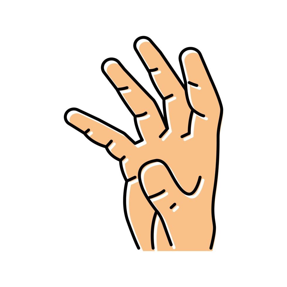 palm of hand color icon vector illustration