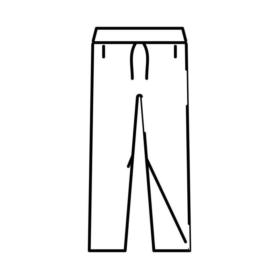 track pants apparel line icon vector illustration