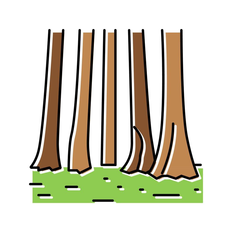 ilustración de vector de icono de color del parque nacional sequoia