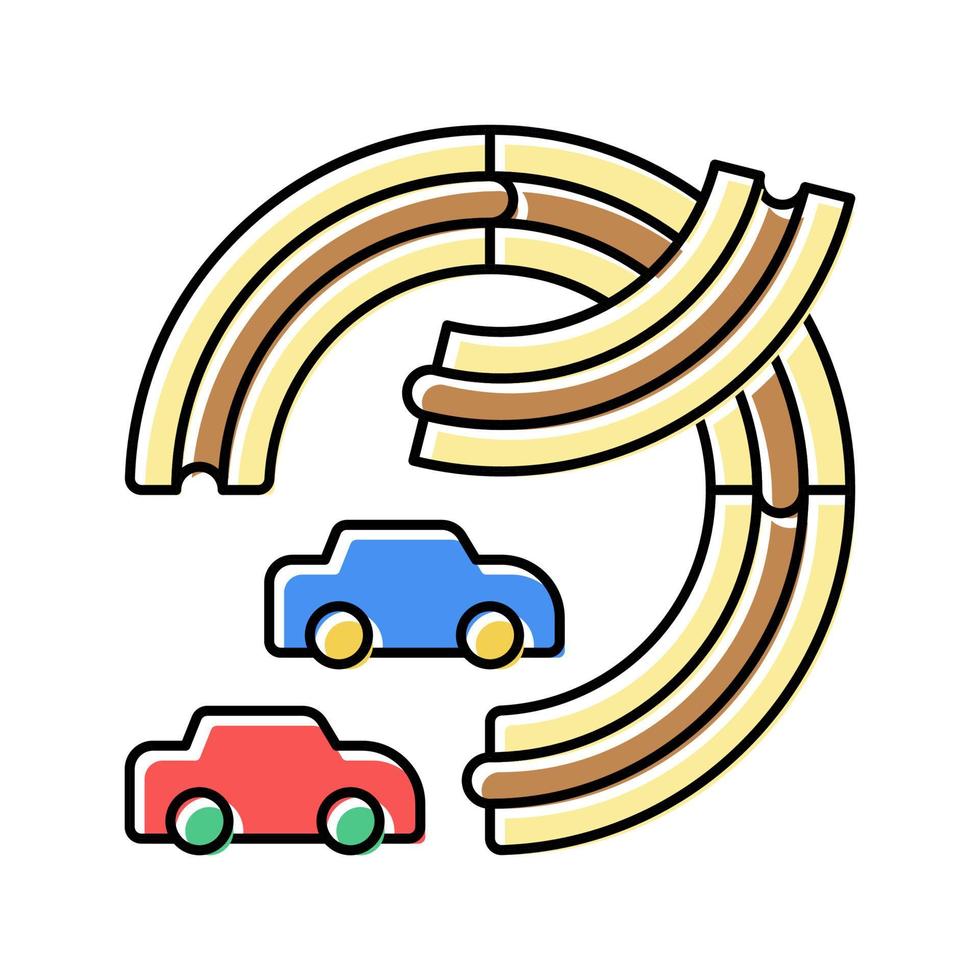 track wooden color icon vector illustration