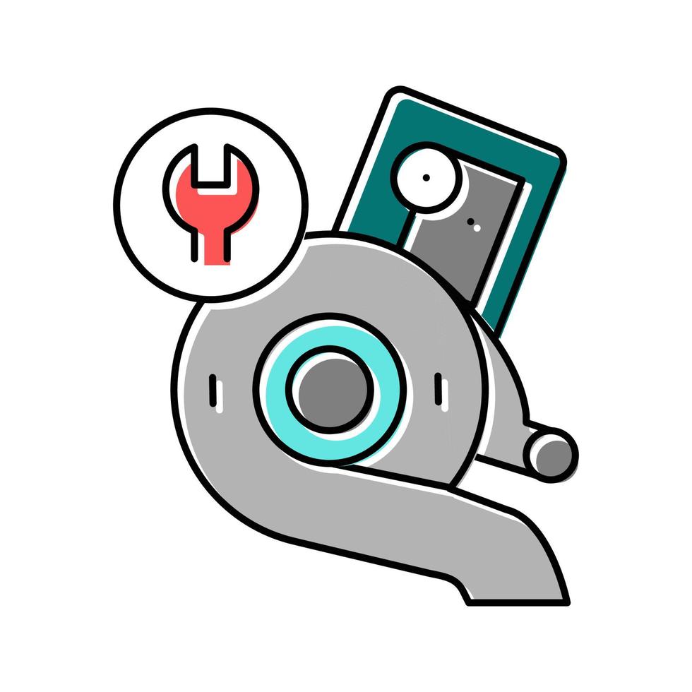 turbine repair color icon vector isolated illustration