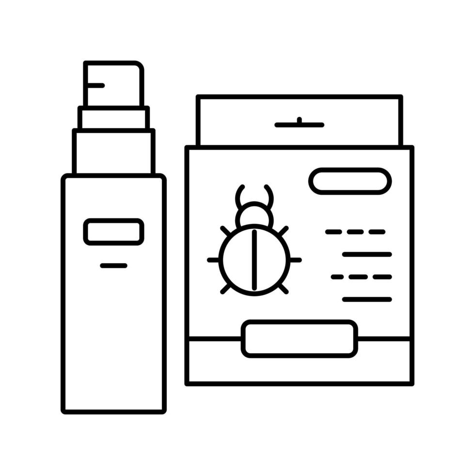 bug spray line icon vector illustration