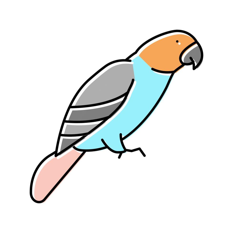 parrot bird pet color icon vector illustration