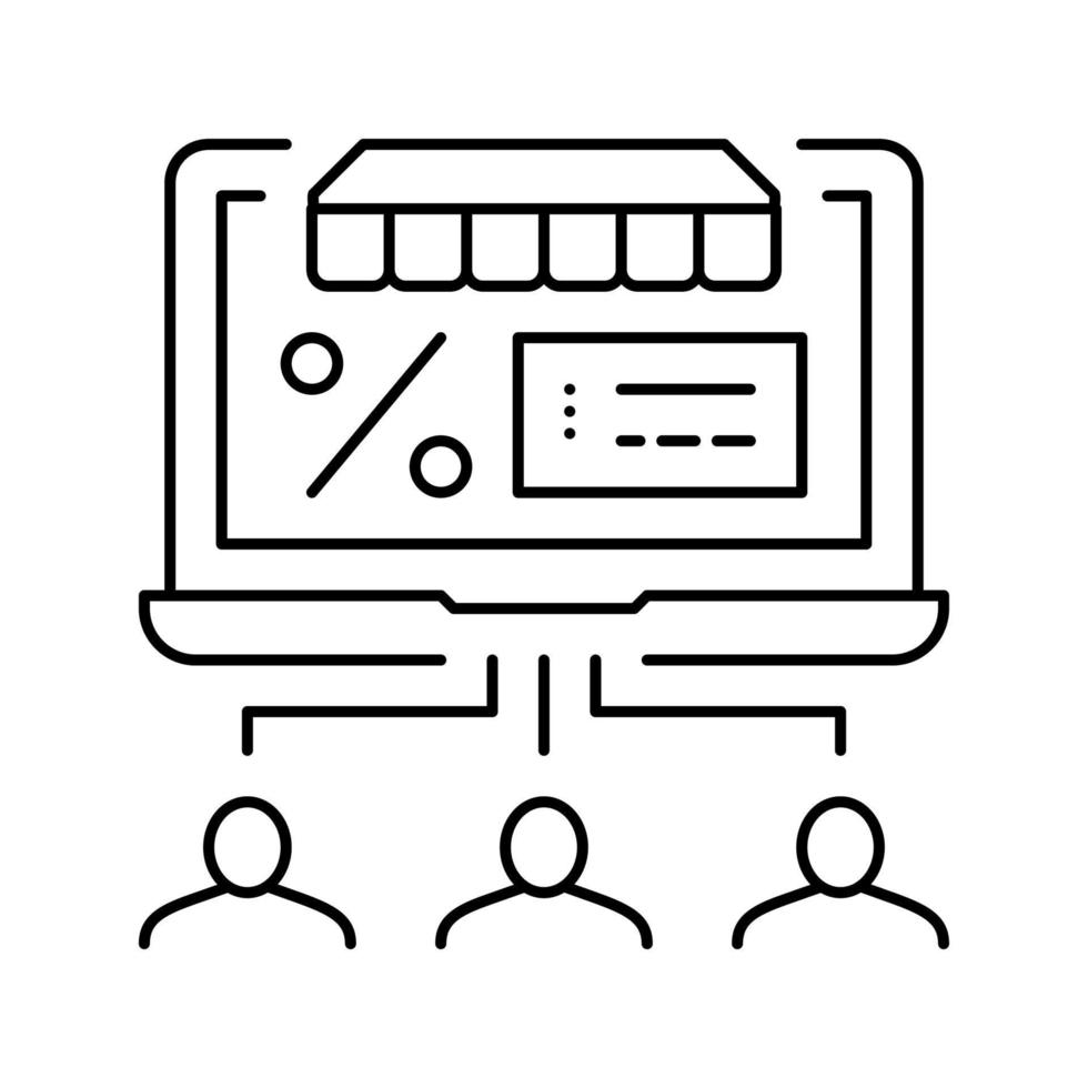 affiliate marketing line icon vector illustration