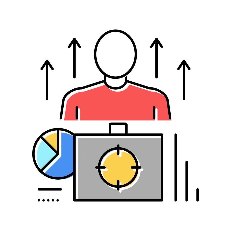 ilustración de vector de icono de color de experto en negocios