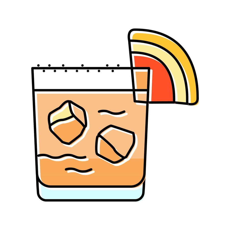 paloma cocktail glass drink color icon vector illustration