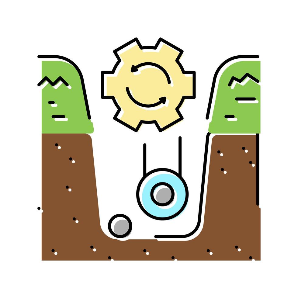 supply of land communications color icon vector illustration