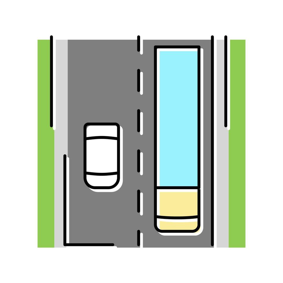 Ilustración de vector de icono de color de carretera bituminosa