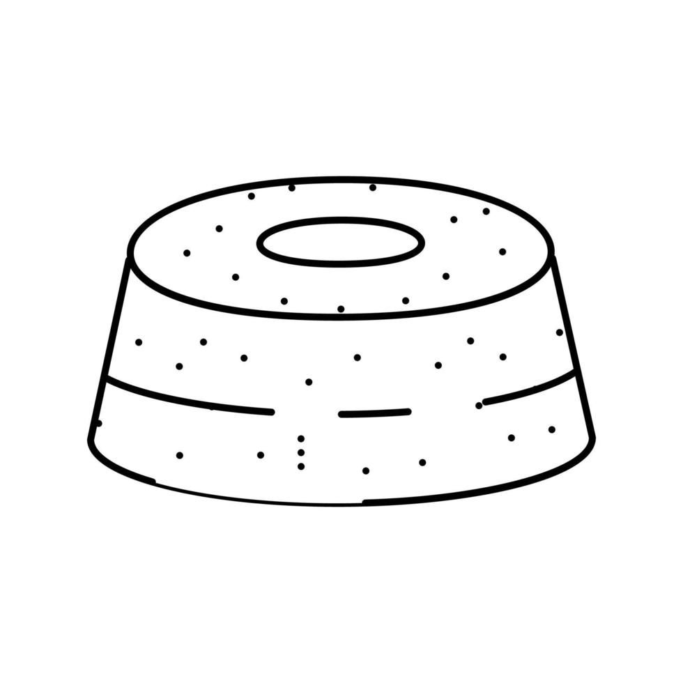 comida pastel postre línea icono vector ilustración