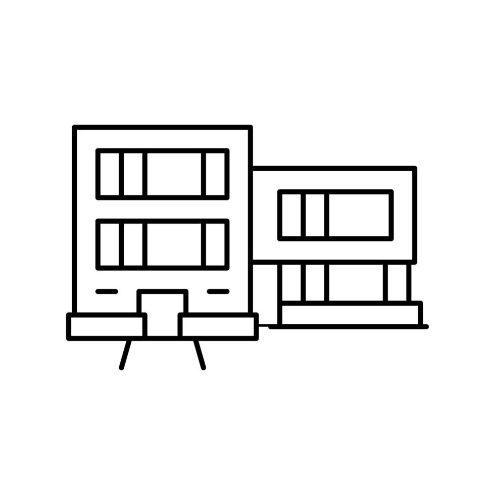 contemporary house line icon vector illustration