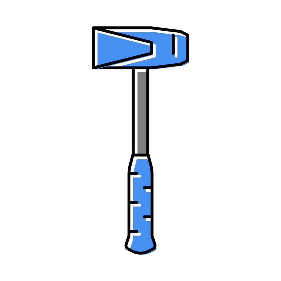 splitting maul hammer tool color icon vector illustration