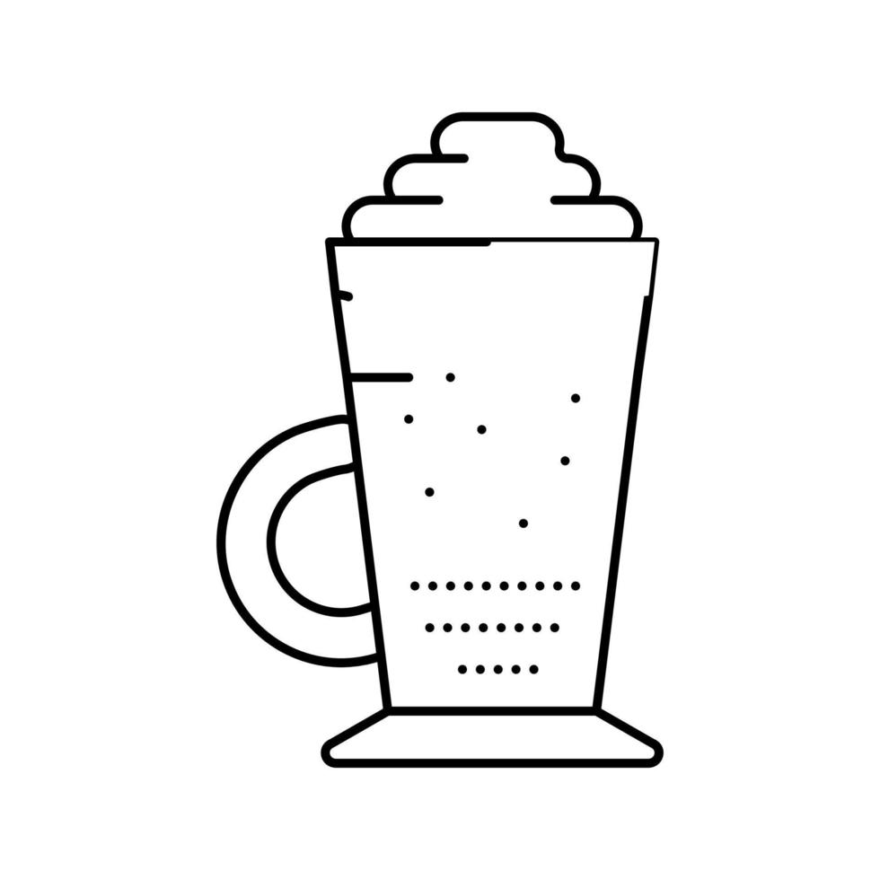 Ilustración de vector de icono de línea de café glace