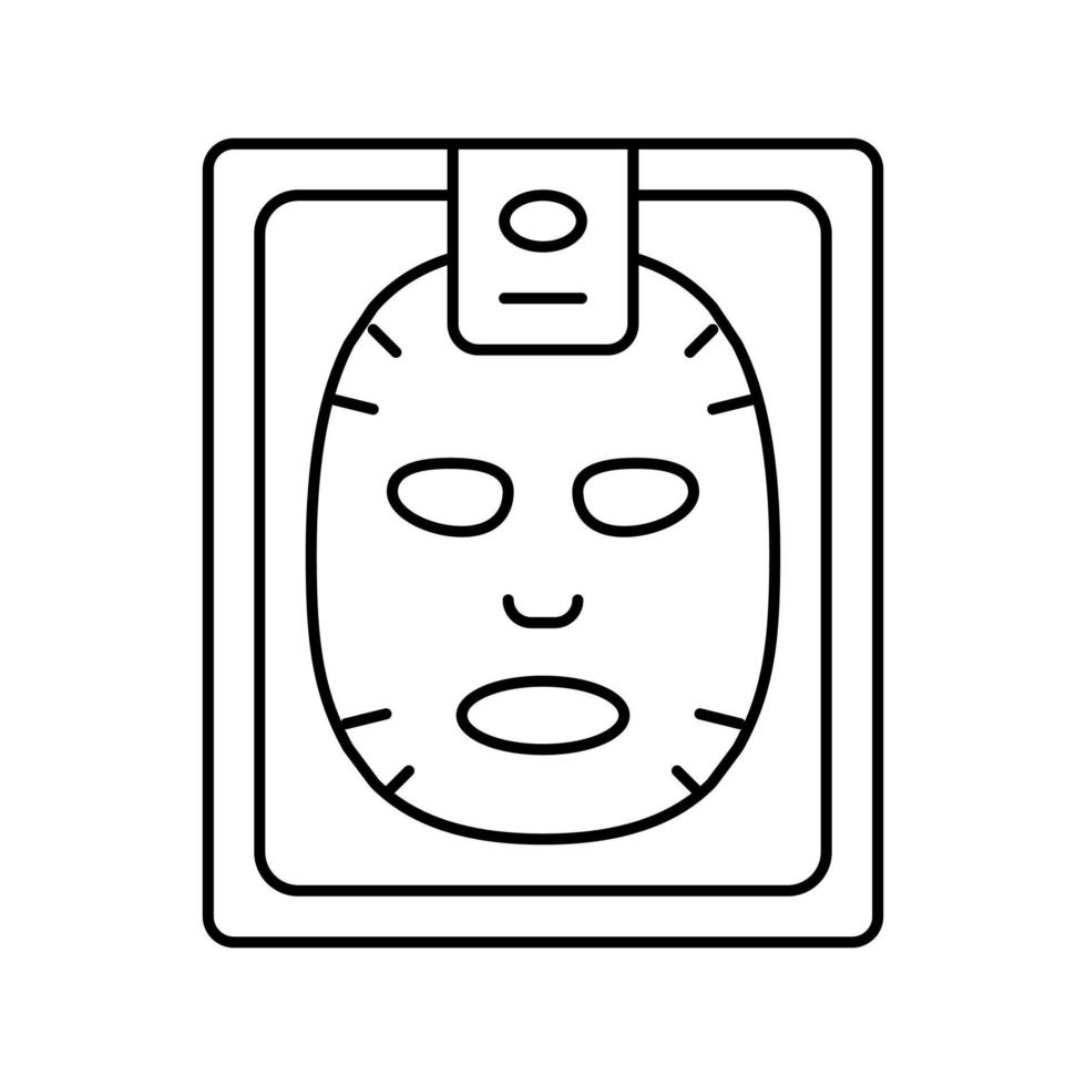 ilustración de vector de icono de línea de máscara facial