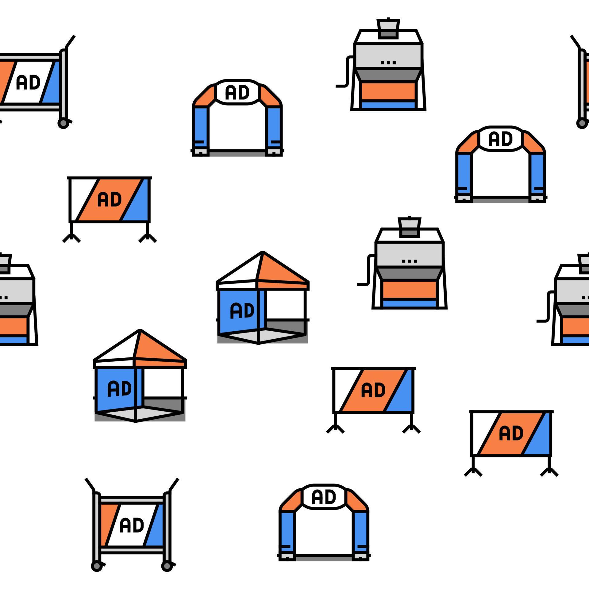 Stand Trade Show Event Booth Vector Seamless Pattern 19525107 Vector stand-trade-show-event-booth-vector-seamless-pattern-19525107-vector