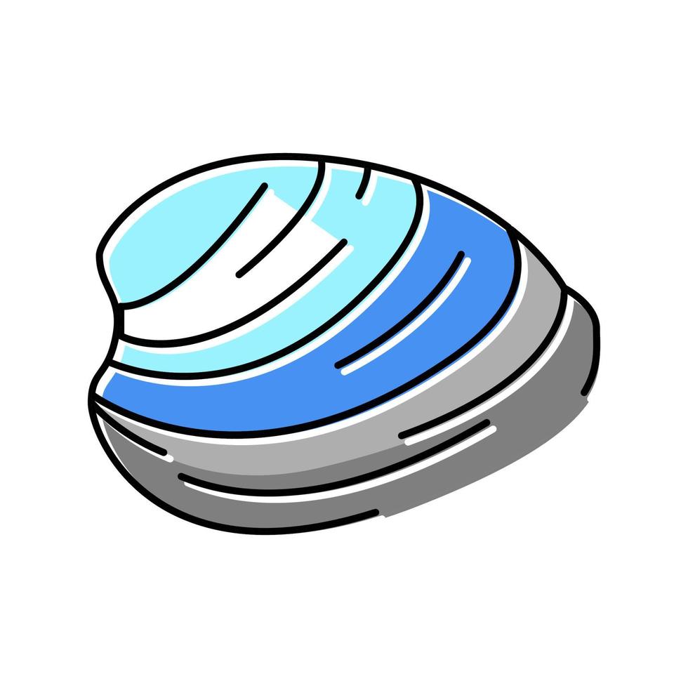 ocean quahog clam color icon vector illustration