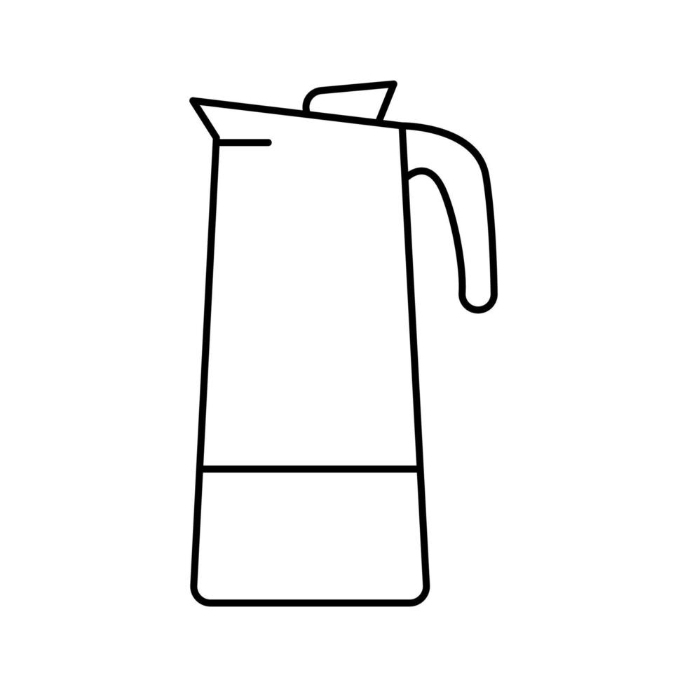 Ilustración de vector de icono de línea de café de olla percoladora