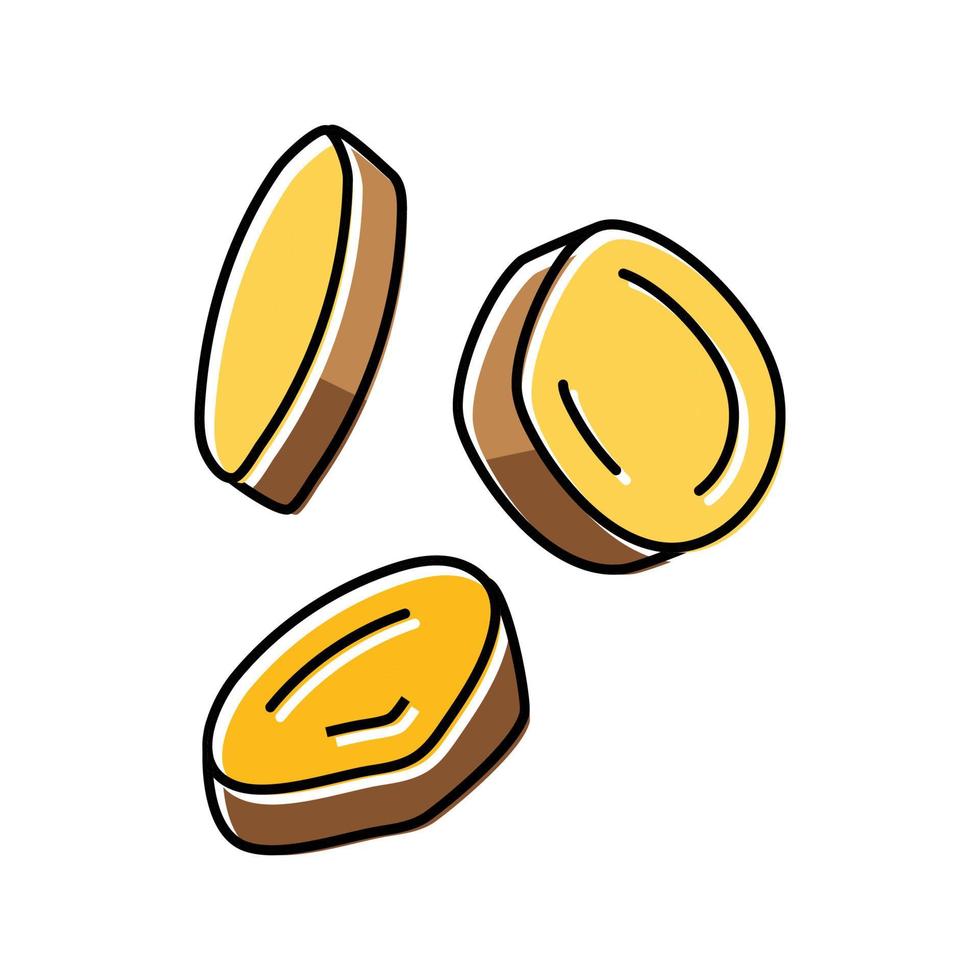 slice fall sweet potato color icon vector illustration