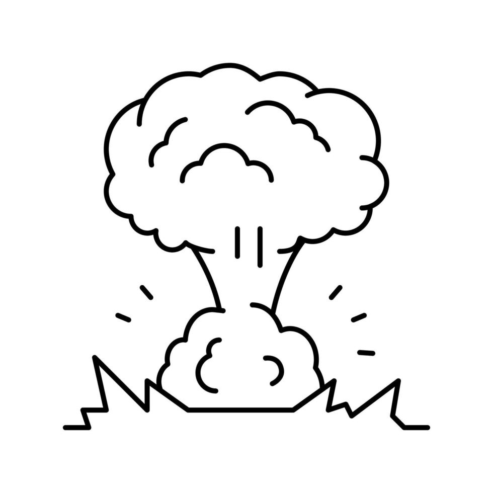 explosion smoke line icon vector illustration