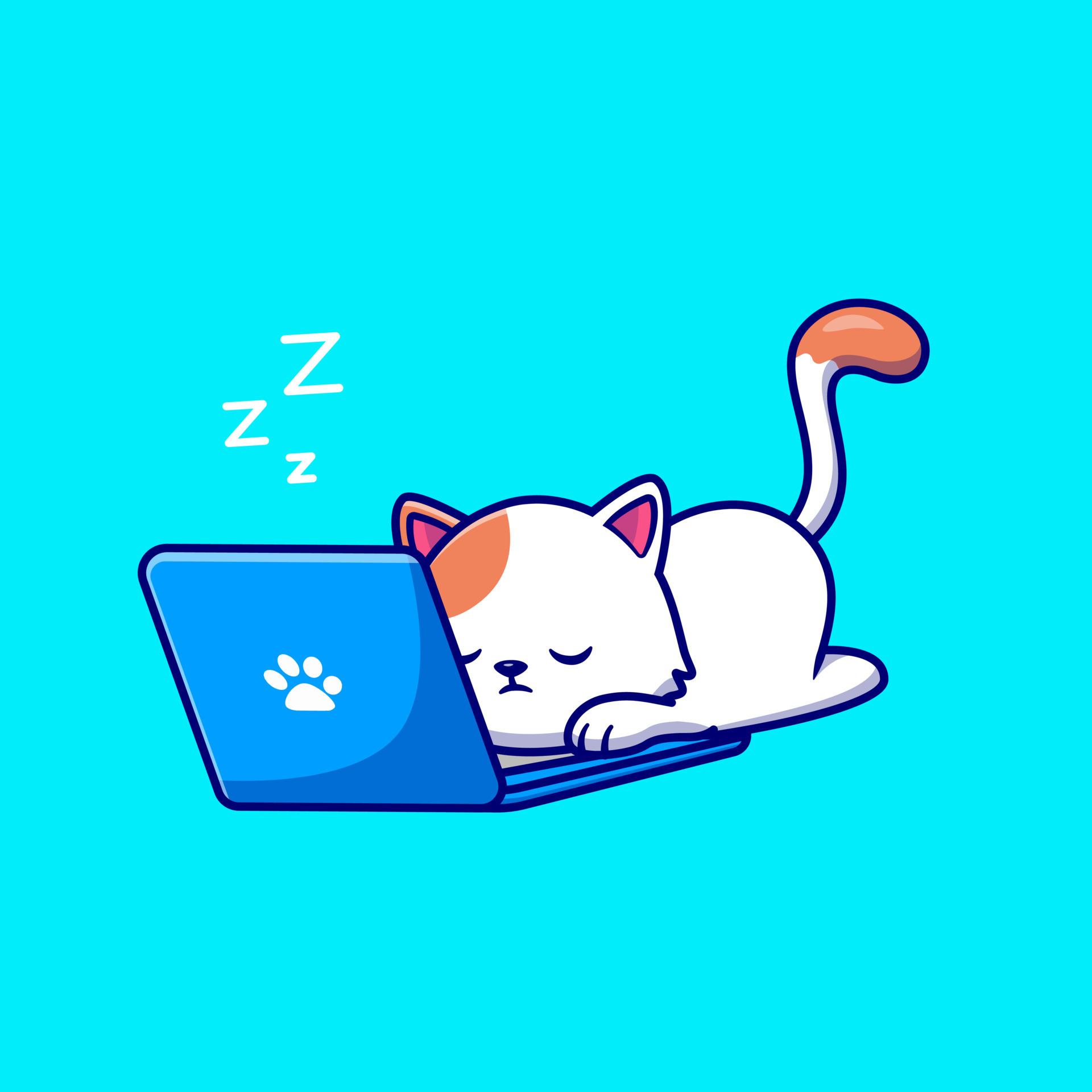 Cute Cat Playing On Pillow Cartoon Vector Icon Illustration