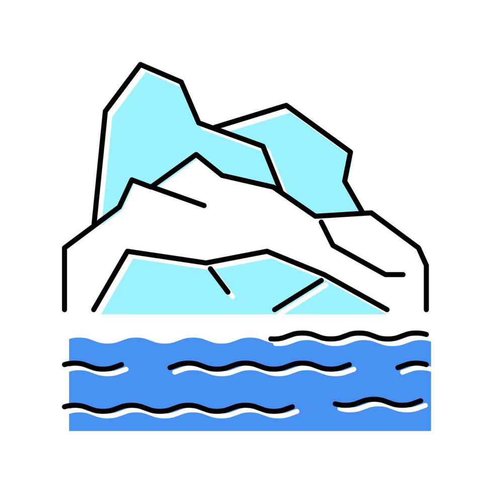 arctic land color icon vector illustration