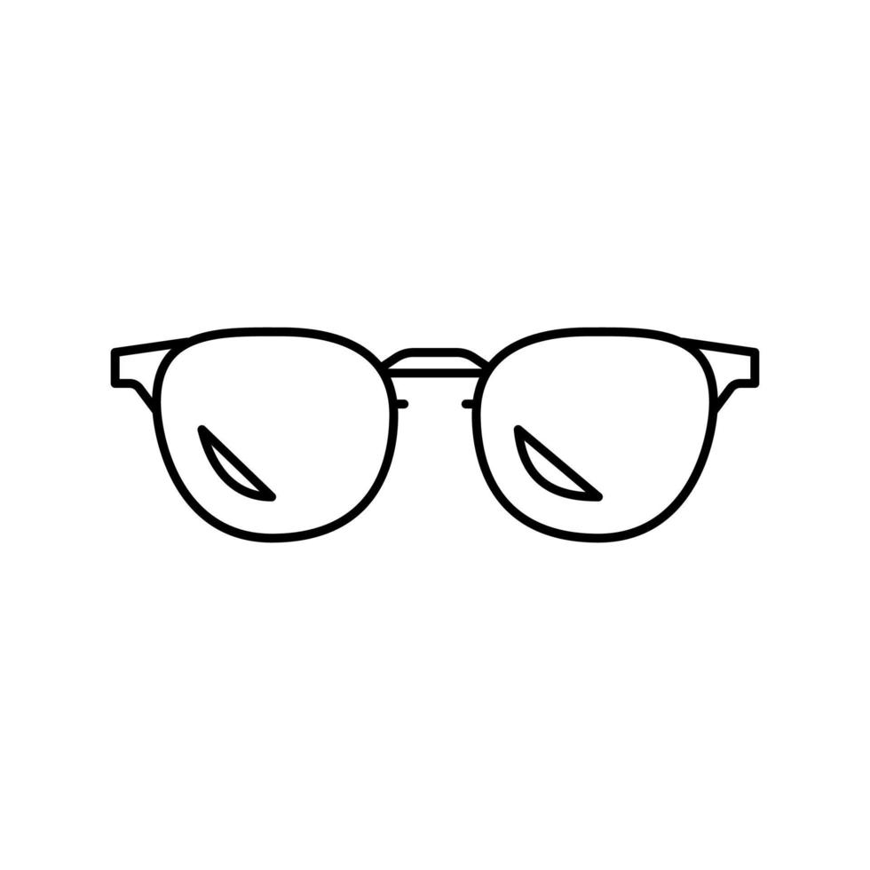 estilo gafas línea óptica icono vector ilustración