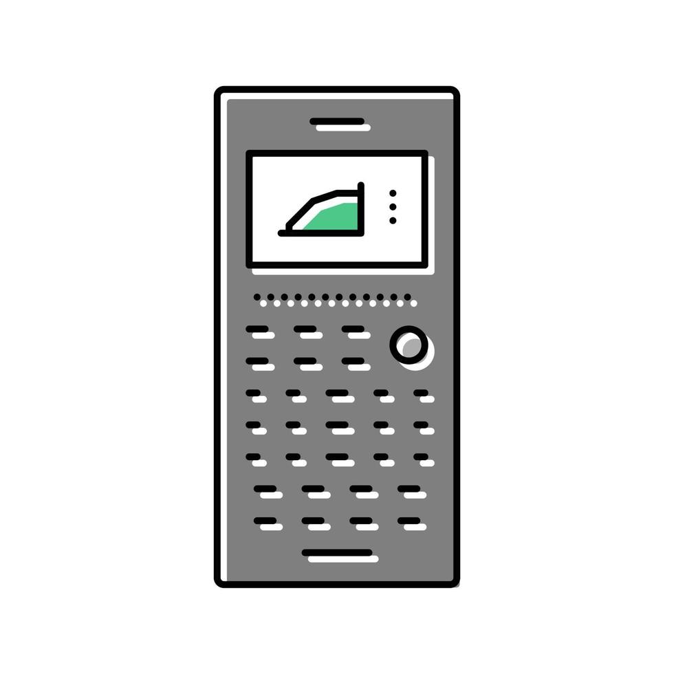 graphing calculator color icon vector illustration