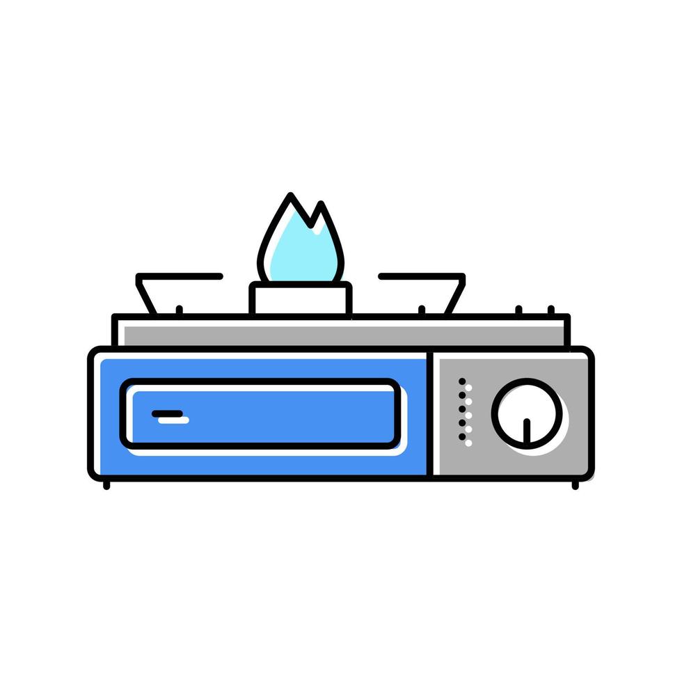 camp stove color icon vector illustration