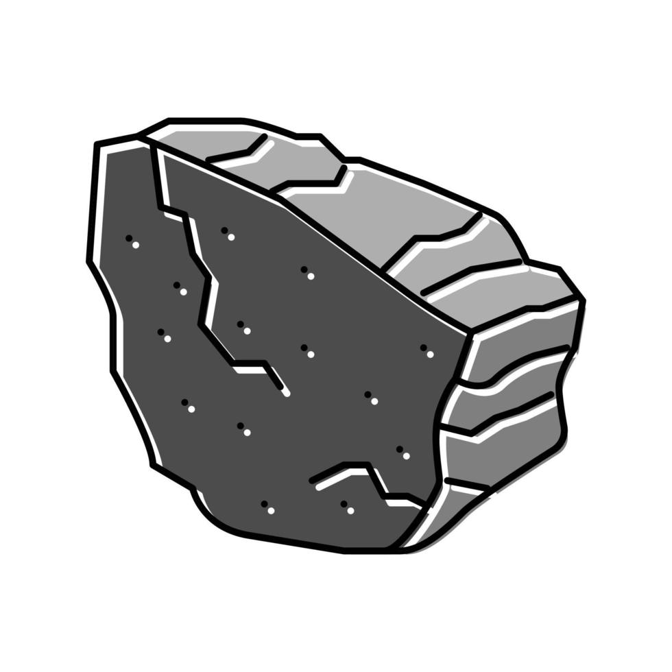 ilustración de vector de icono de color de roca de piedra basáltica