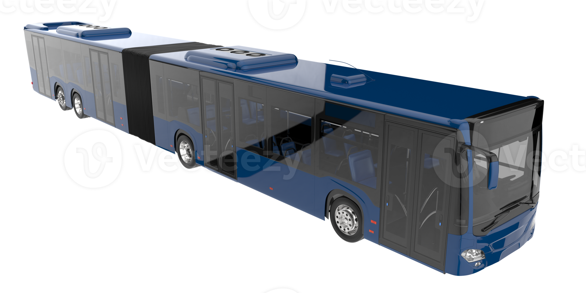 City bus isolated on transparent background. 3d rendering - illustration png