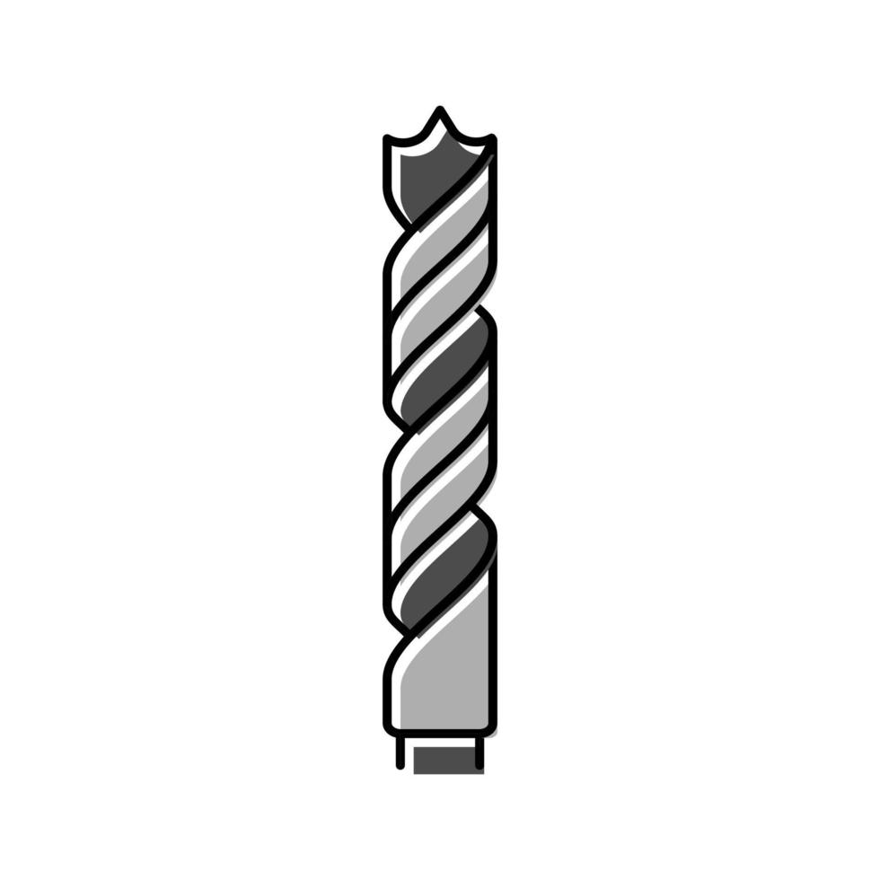 spur wood drill bit color icon vector illustration