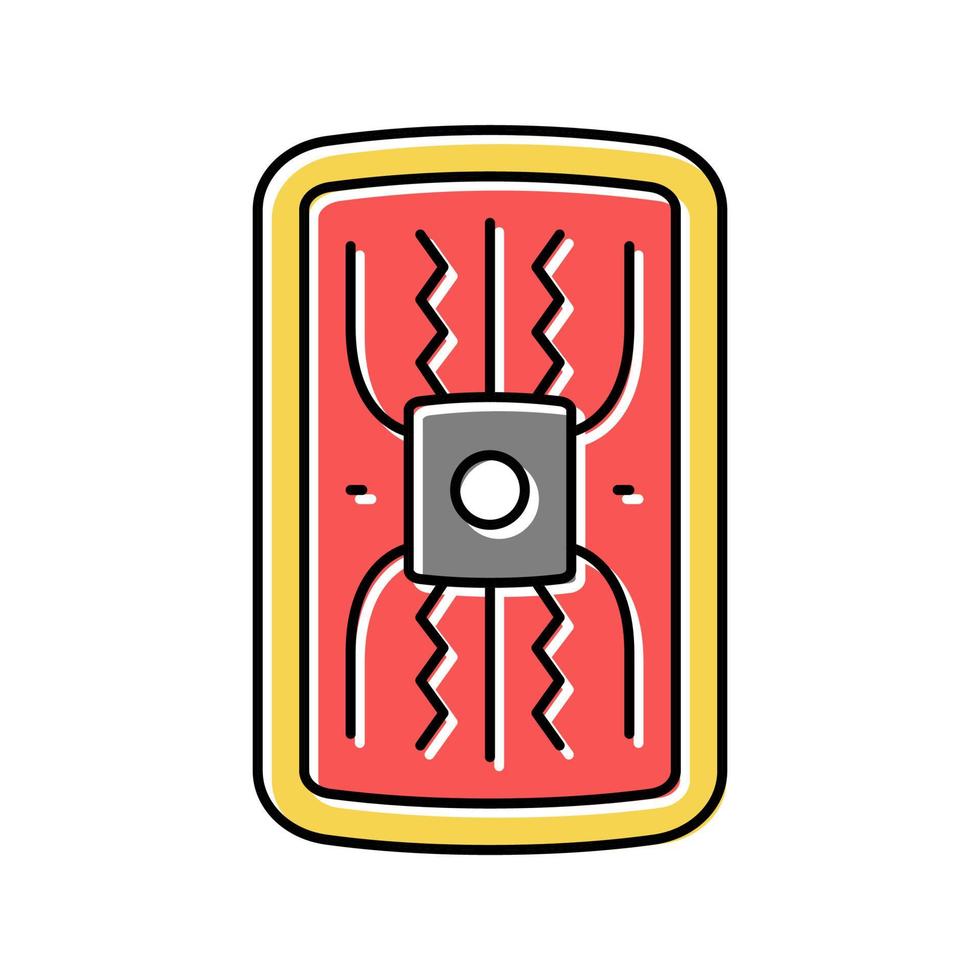 guerrero escudo antigua roma color icono vector ilustración