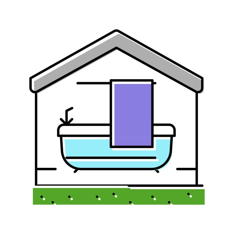 bathroom property estate home color icon vector illustration