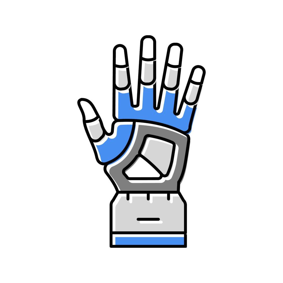 mano robot color icono vector ilustración