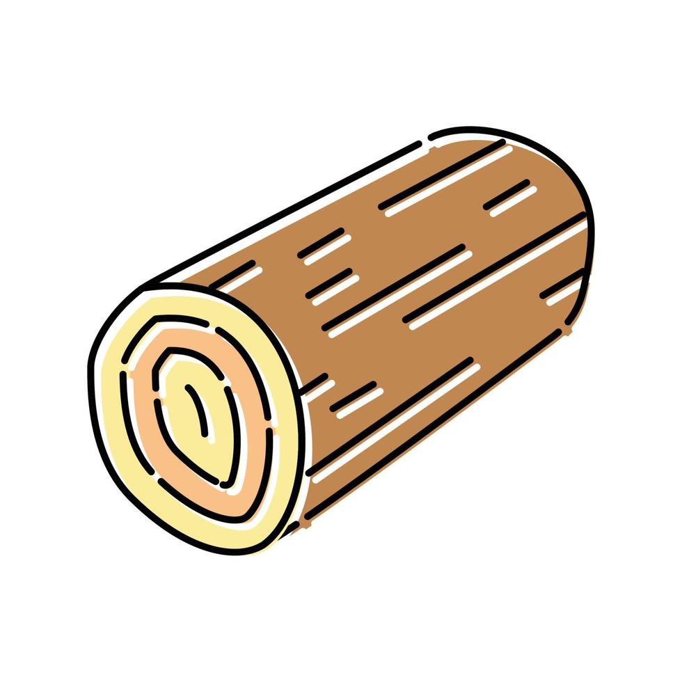 log wood timber color icon vector illustration