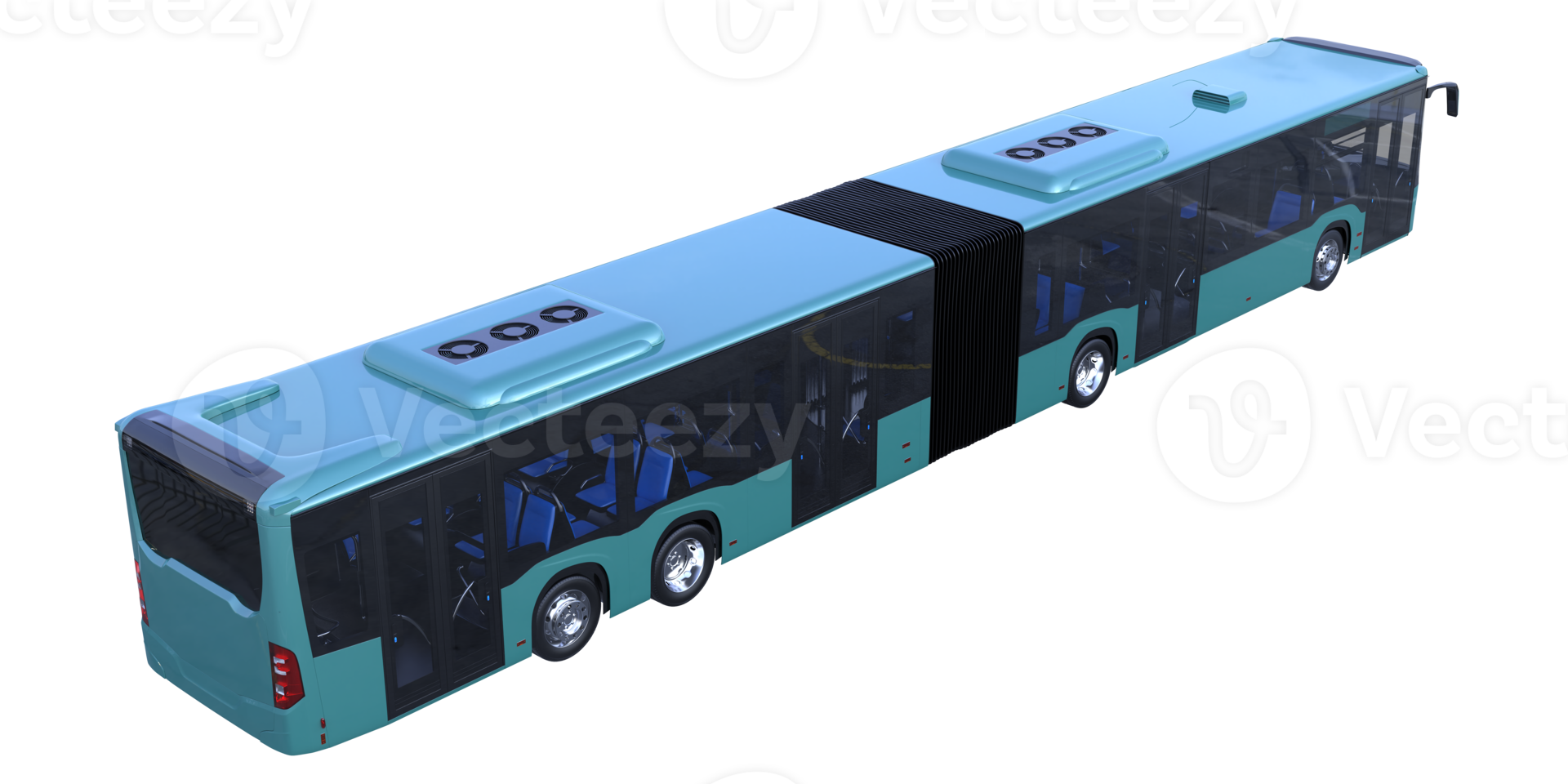 City bus isolated on transparent background. 3d rendering - illustration png