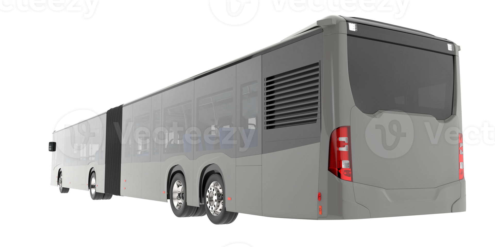 City bus isolated on transparent background. 3d rendering - illustration png