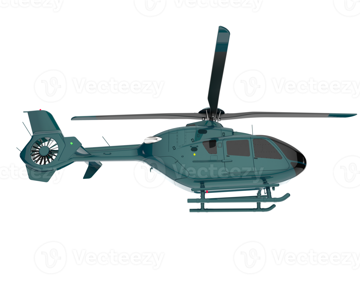 Helicopter isolated on transparent background. 3d rendering - illustration png