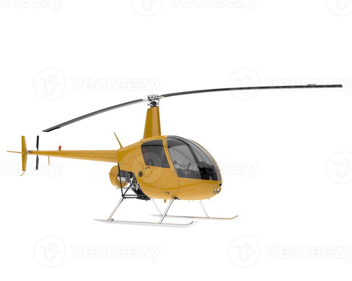 Helicopter isolated on transparent background. 3d rendering - illustration png