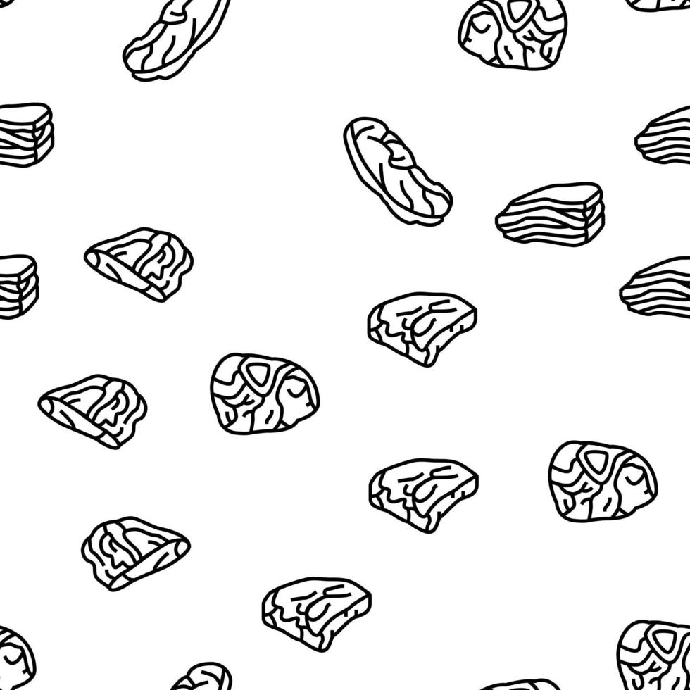 Beef Meat Nutrition Production vector seamless pattern