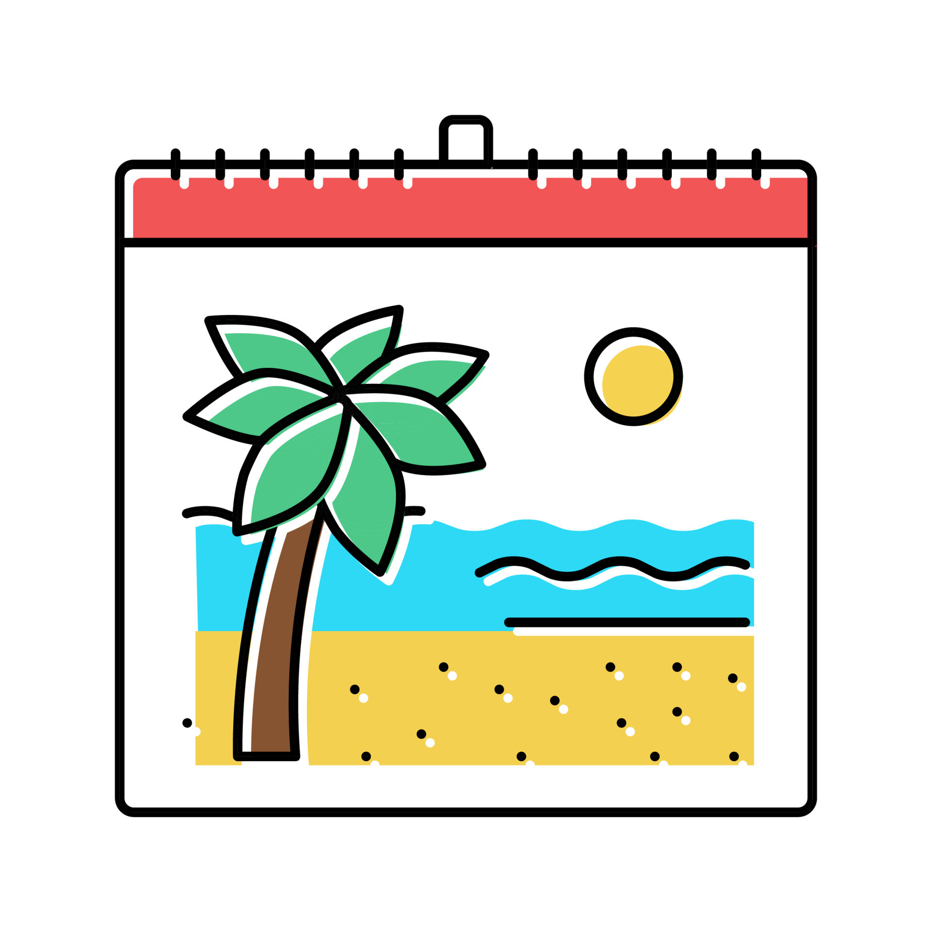 Vacation Calendar Color Icon Vector Illustration 19526129 Vector Art At vacation-calendar-color-icon-vector-illustration-19526129-vector-art-at