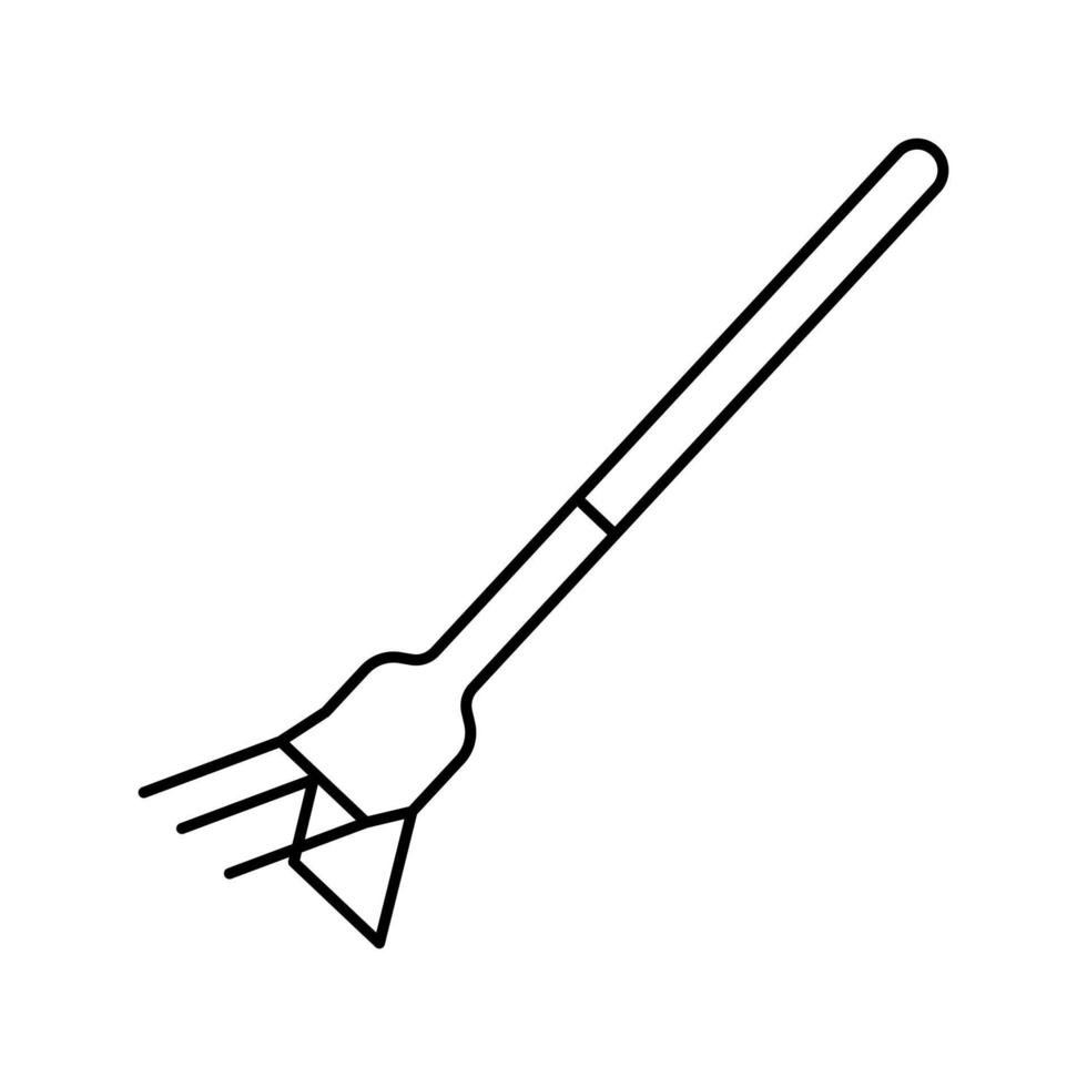 Ilustración de vector de icono de línea de corte de horquilla de sandía