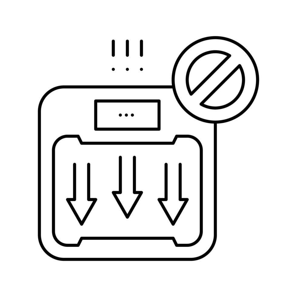 unexplained weight loss hepatitis line icon vector illustration