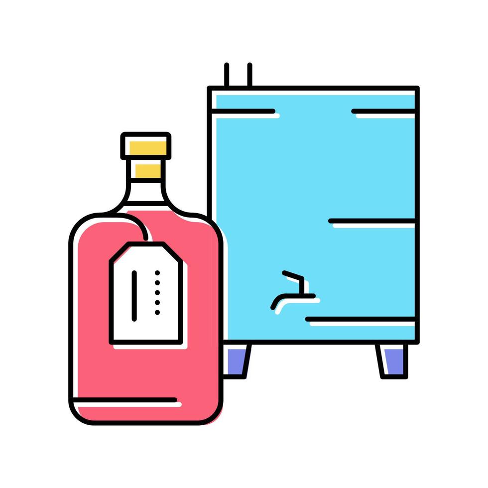 ilustración aislada de vector de icono de color de alcohol casero