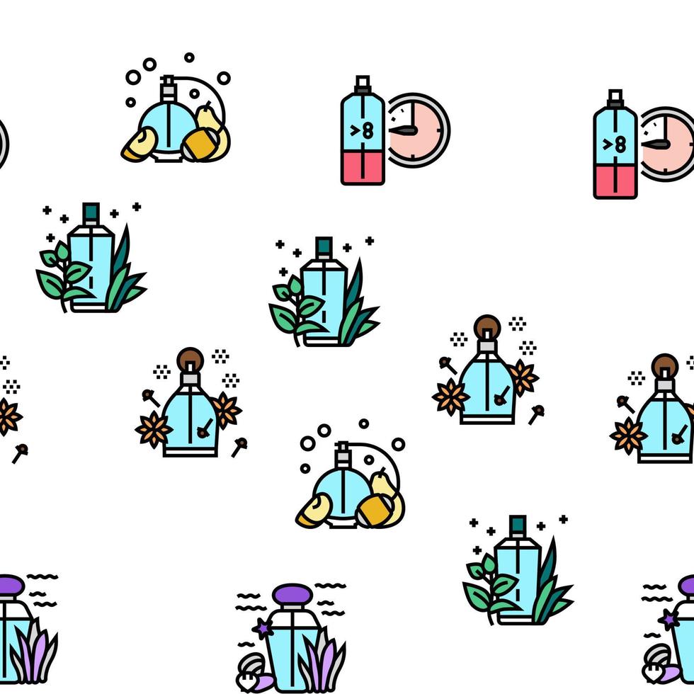 perfumery glass luxury cosmetic vector seamless pattern