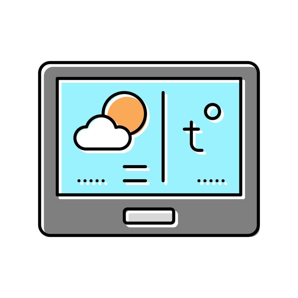 Ilustración de vector de icono de color de sistema de acondicionamiento de termostato