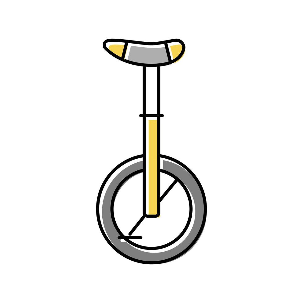 monowheel bicycle color icon vector illustration