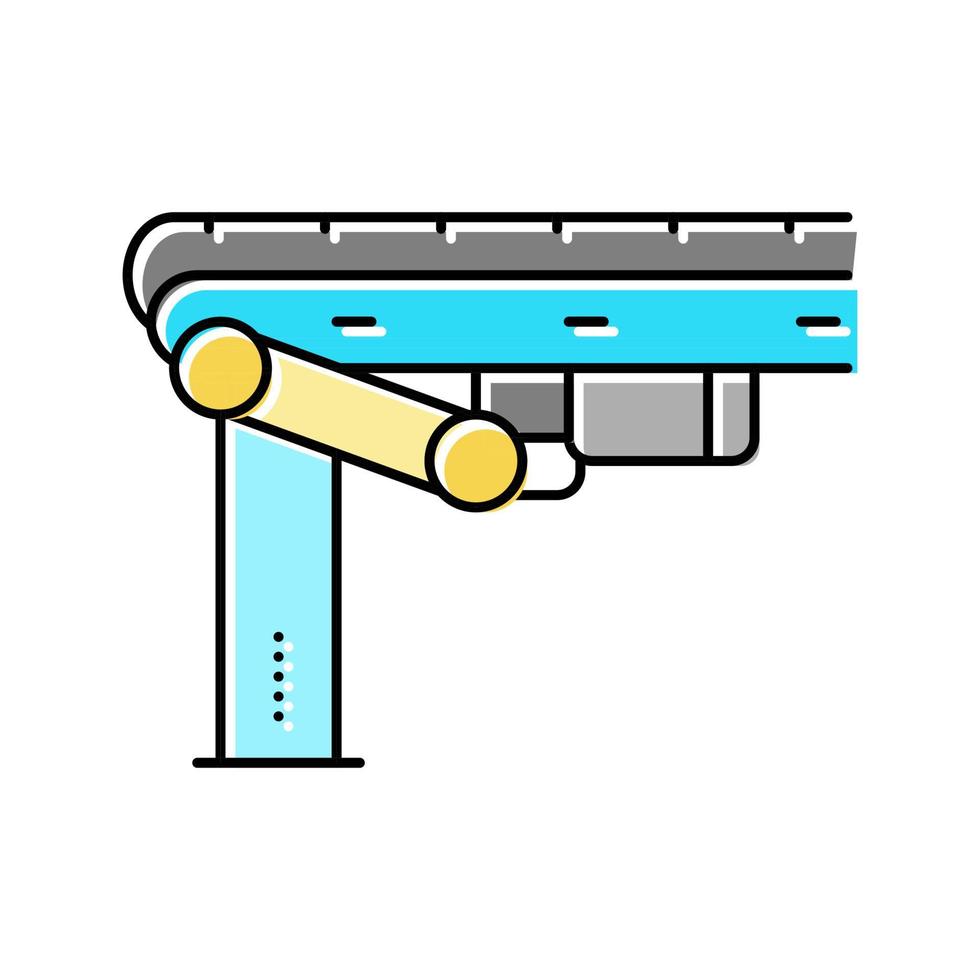 conveyor belt color icon vector illustration