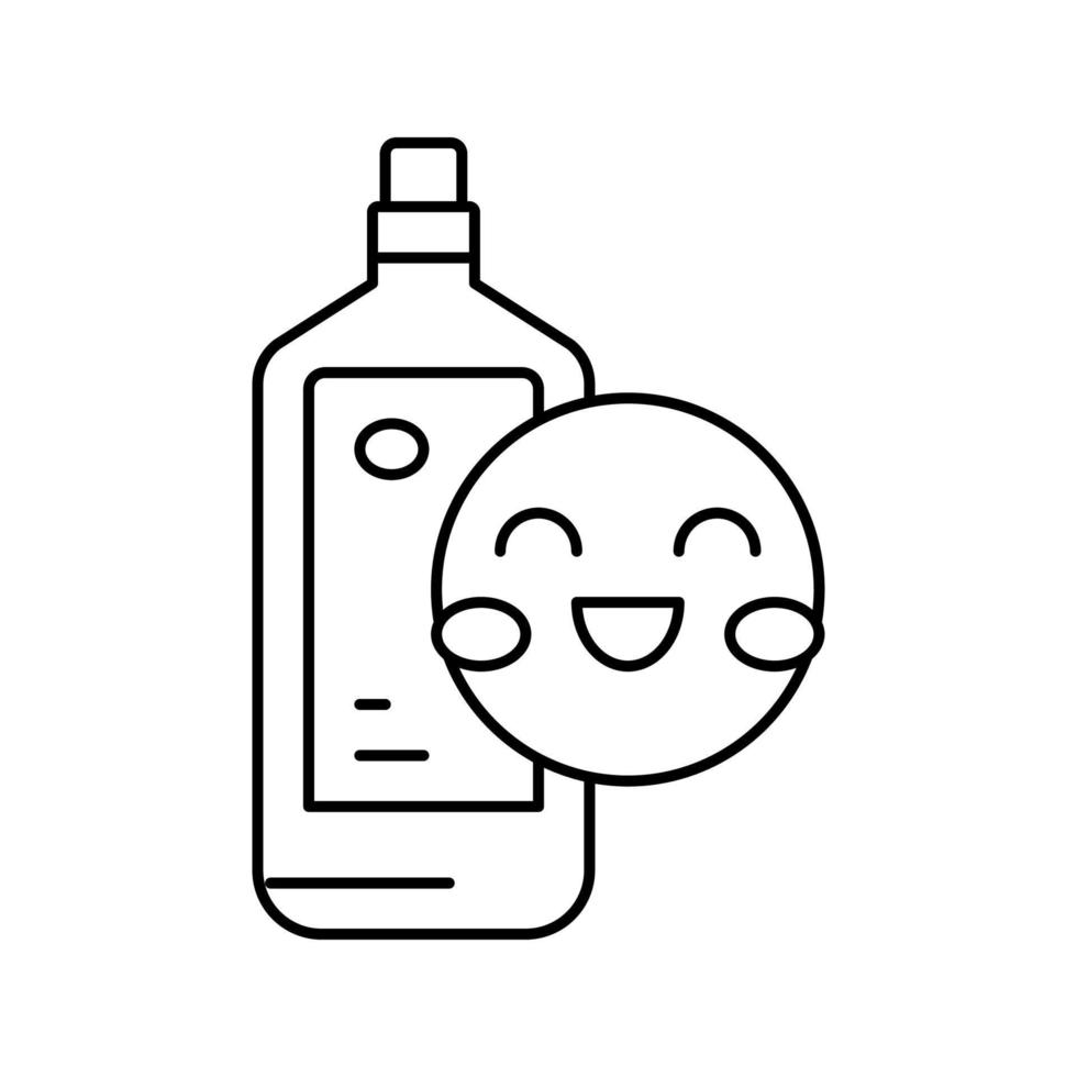 agua para niños línea icono vector ilustración