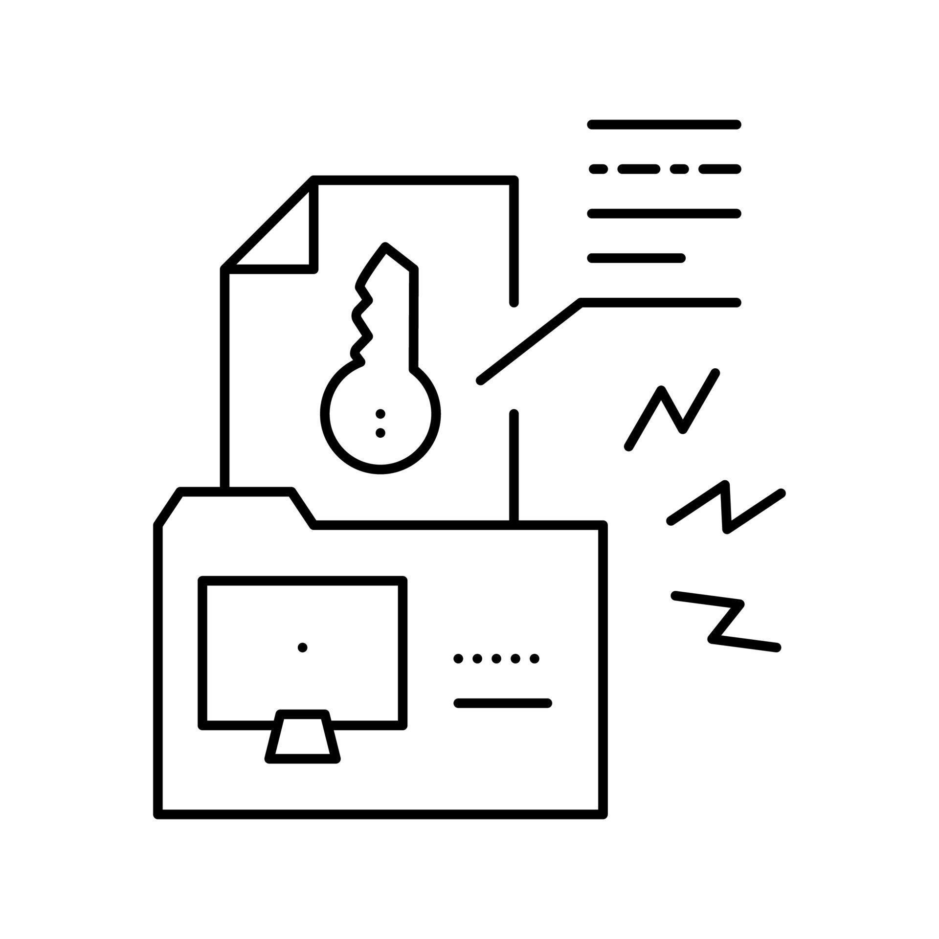 electronic key hacking line icon vector illustration 19526353 Vector