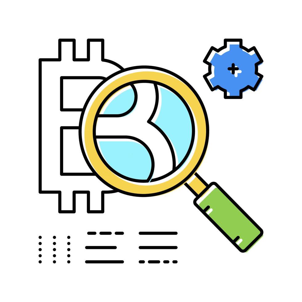 token development ico color icon vector illustration